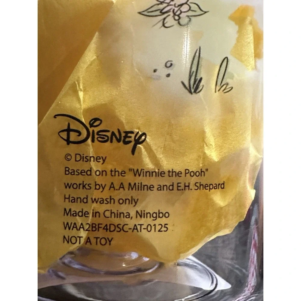 Disney Winnie the Pooh Clear Water Bottle Straw Flip Lid 10 in